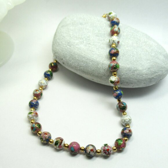 Cloisonne necklace - Picture 1 of 8